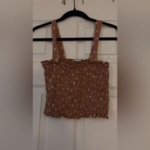 Burnt Orange Flower crop top by American Eagle